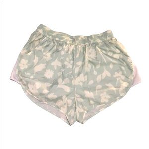 Kate Spade Splash Icy Aqua Mesh Inset Shorts Womens Size M